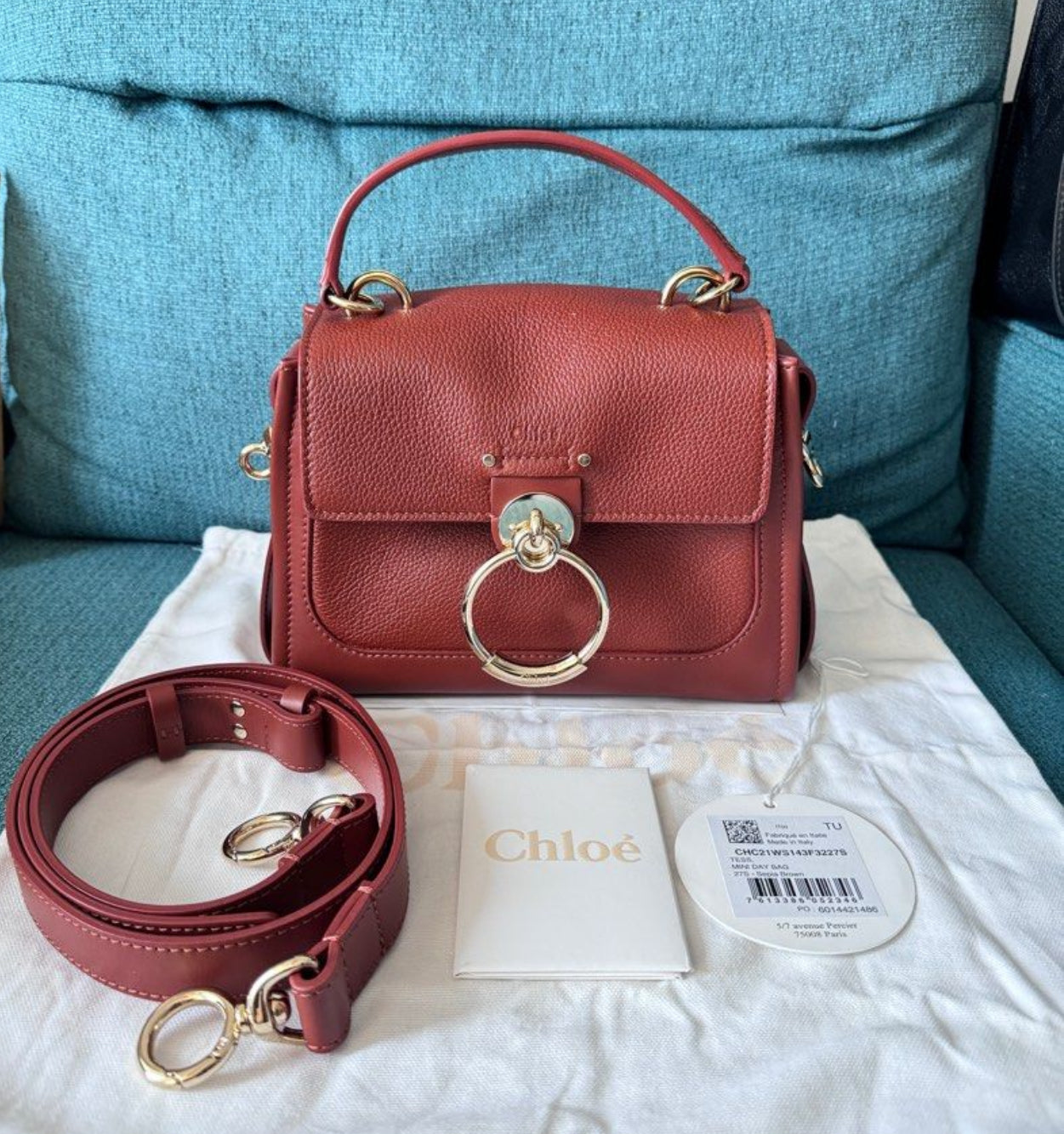 Chloe tess mini day bag - Sepia Brown